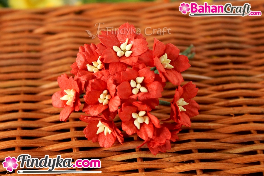 BahanCraft com Bunga azalea merah 